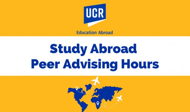 Study Abroad Peer Advising Hours, Today flyer