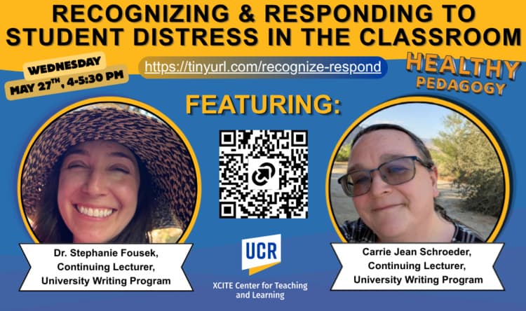 Recognizing and Responding to Student Distress in the Classroom, Today flyer