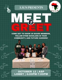 AAUS Meet & Greet, Today flyer