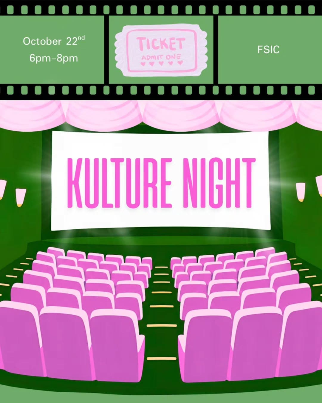 Flyer for Kulture Night: Hidden Figures Screening