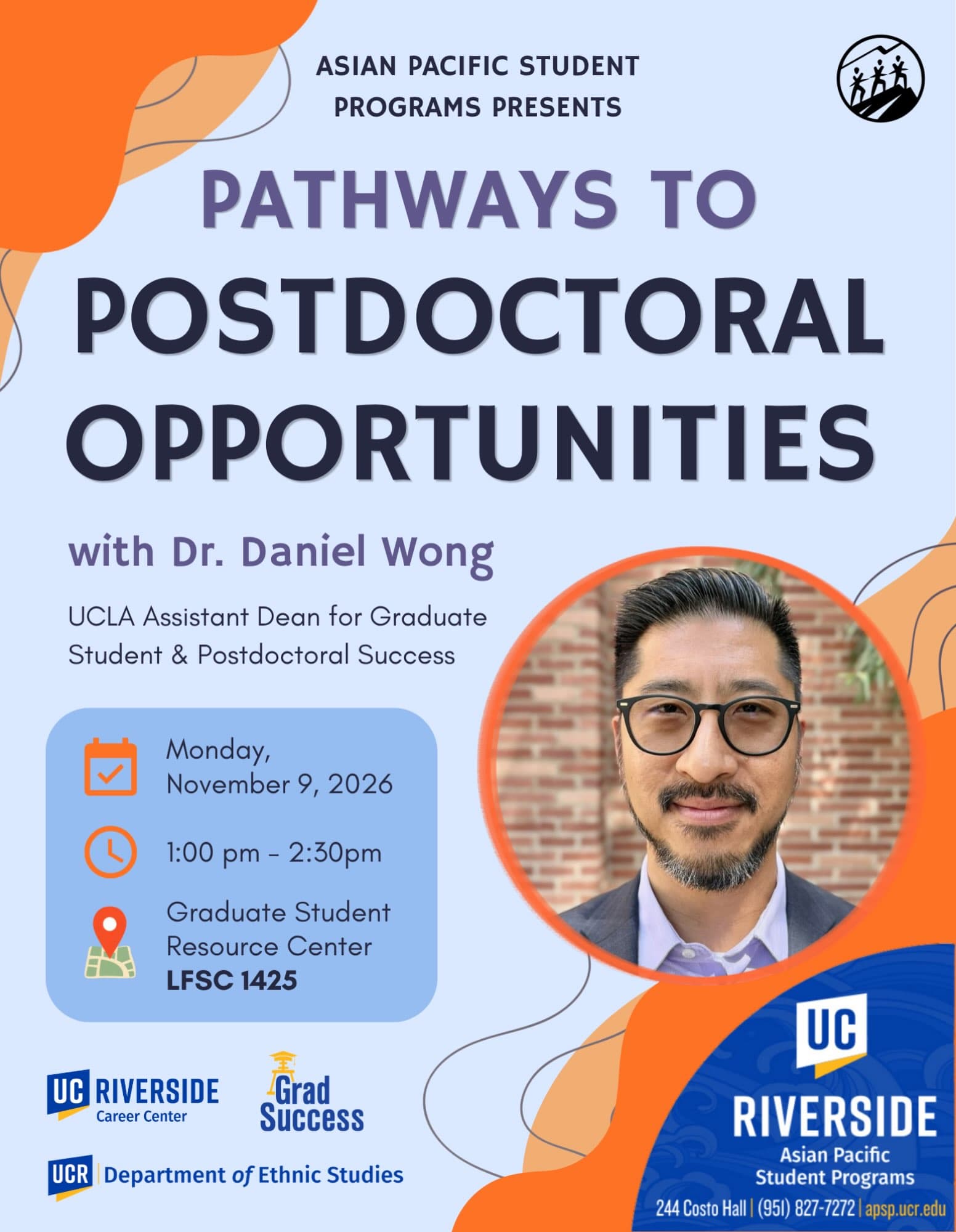Flyer for Pathways to Postdoctoral Opportunities with Dr. Daniel Wong