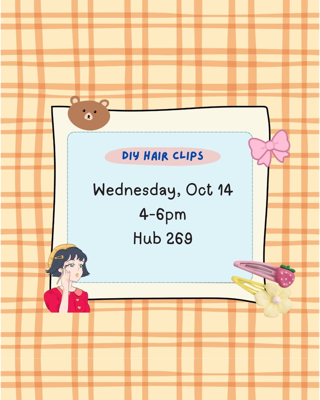 Flyer for DIY Hair Clips