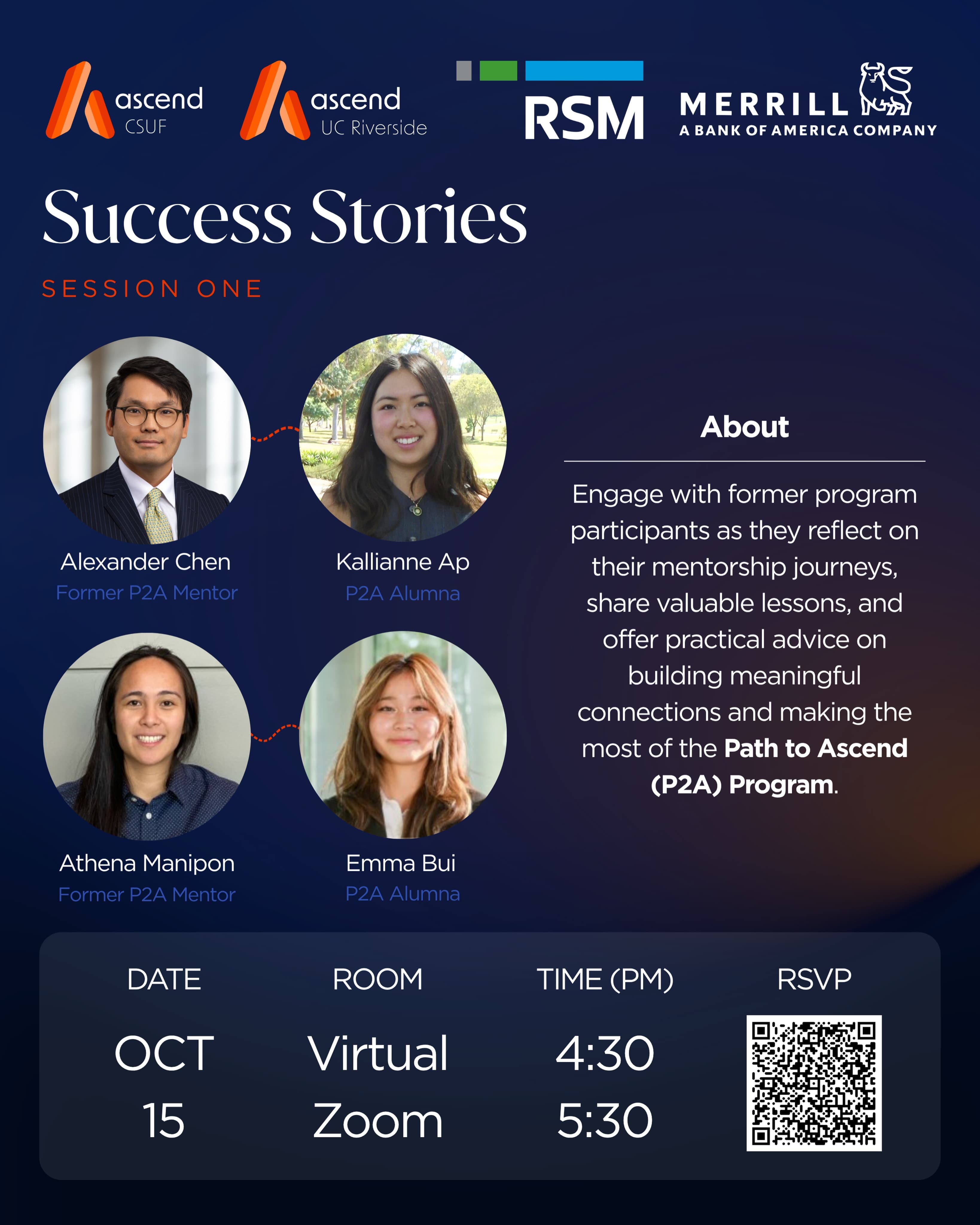 Flyer for Mentorship Panel with Ascend UCR