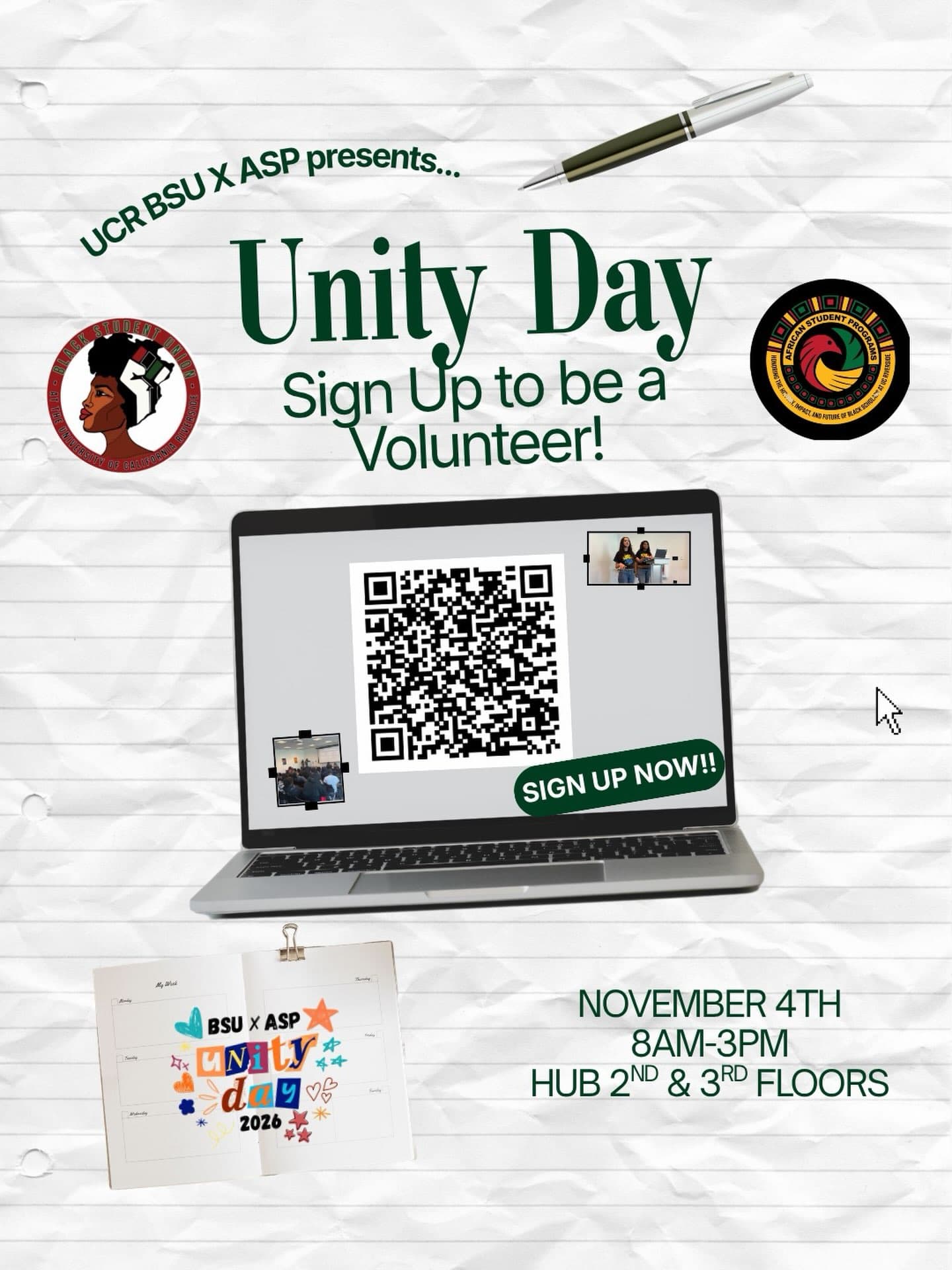 Flyer for Unity Day 2026 Volunteers