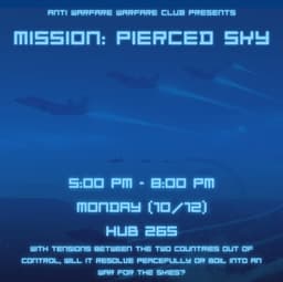 Anti Warfare Warfare Club: Mission: Pierced Shy, Tomorrow flyer