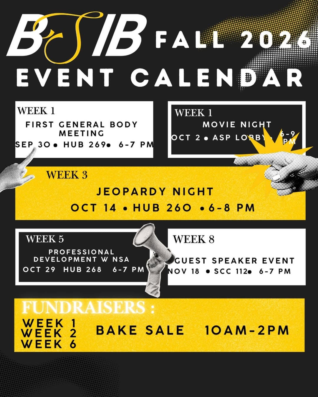 Flyer for Jeopardy Night