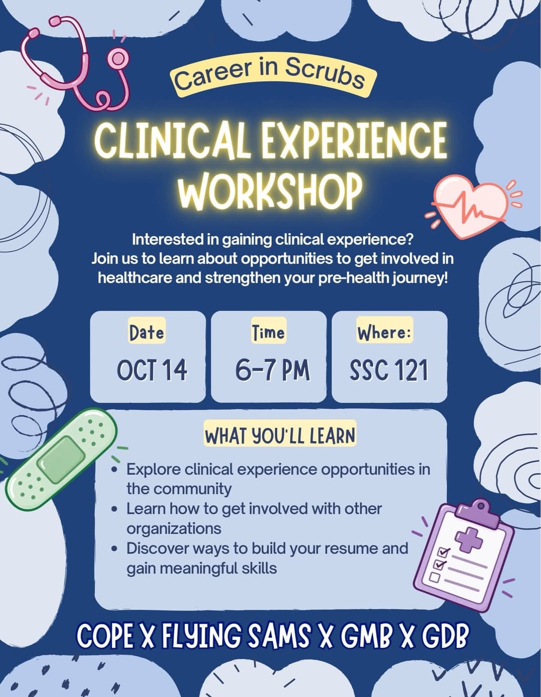 Flyer for Clinical Experience Workshop