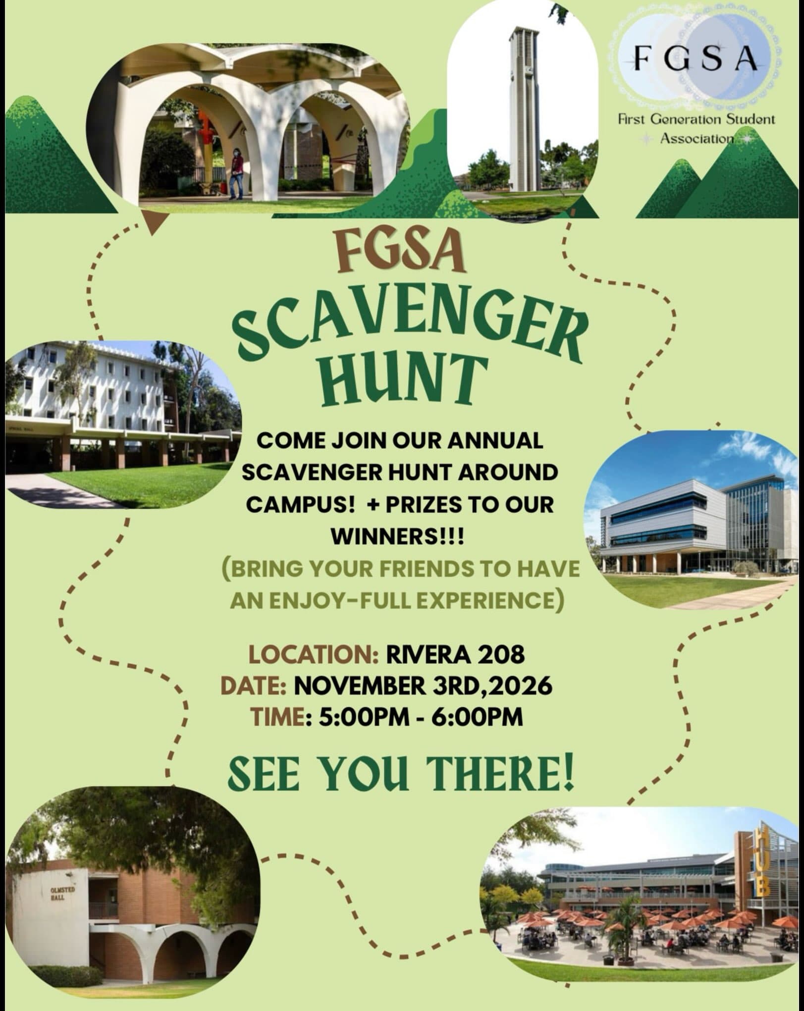 Flyer for FGSA Scavenger Hunt