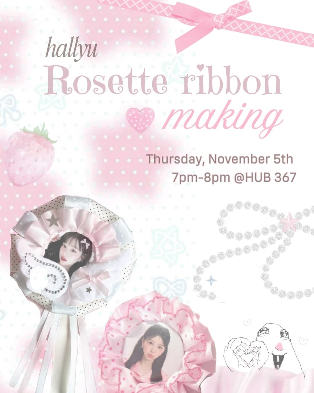 Flyer for Rosette ribbon making event