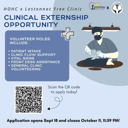 Clinical Externship Application Deadline, Today flyer