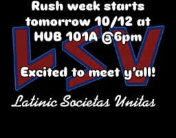 Rush Week Info Night, Today flyer