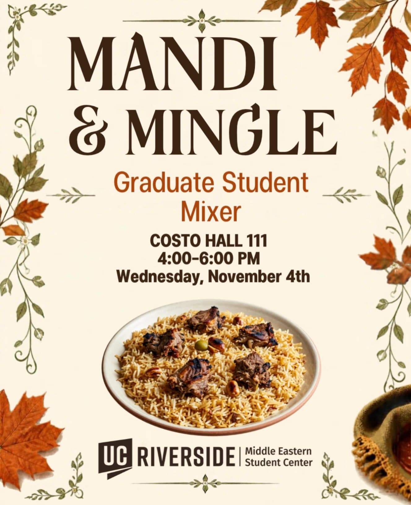 Flyer for Graduate Student Mixer