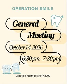 Operation Smile General Meeting, Today flyer