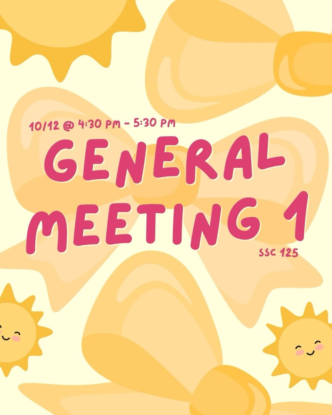 Flyer for General Meeting 1