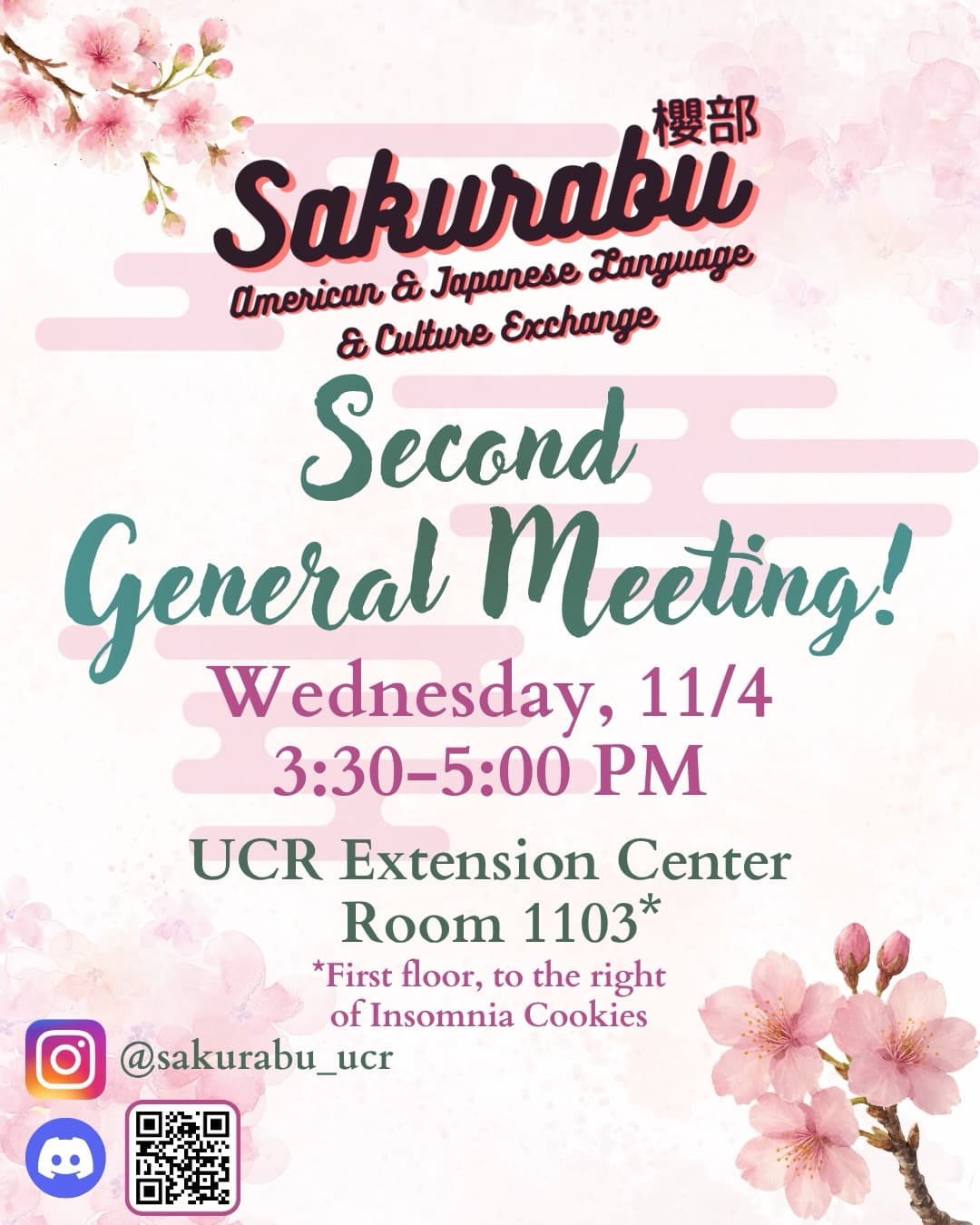 Flyer for Sakurabu Second General Meeting
