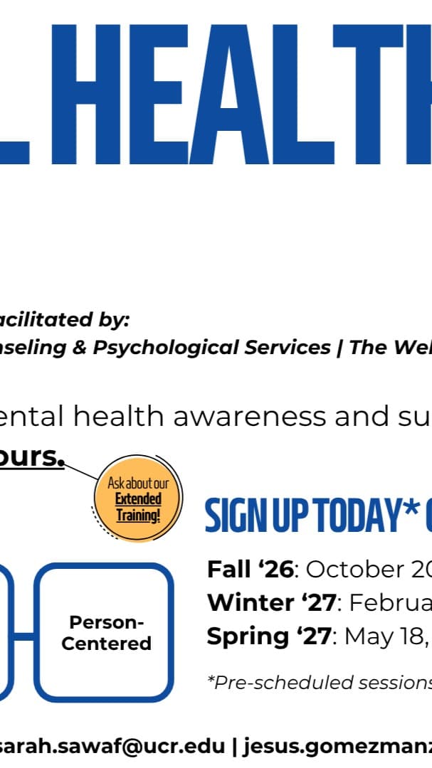 Flyer for Mental Health Allies Training - Fall '26