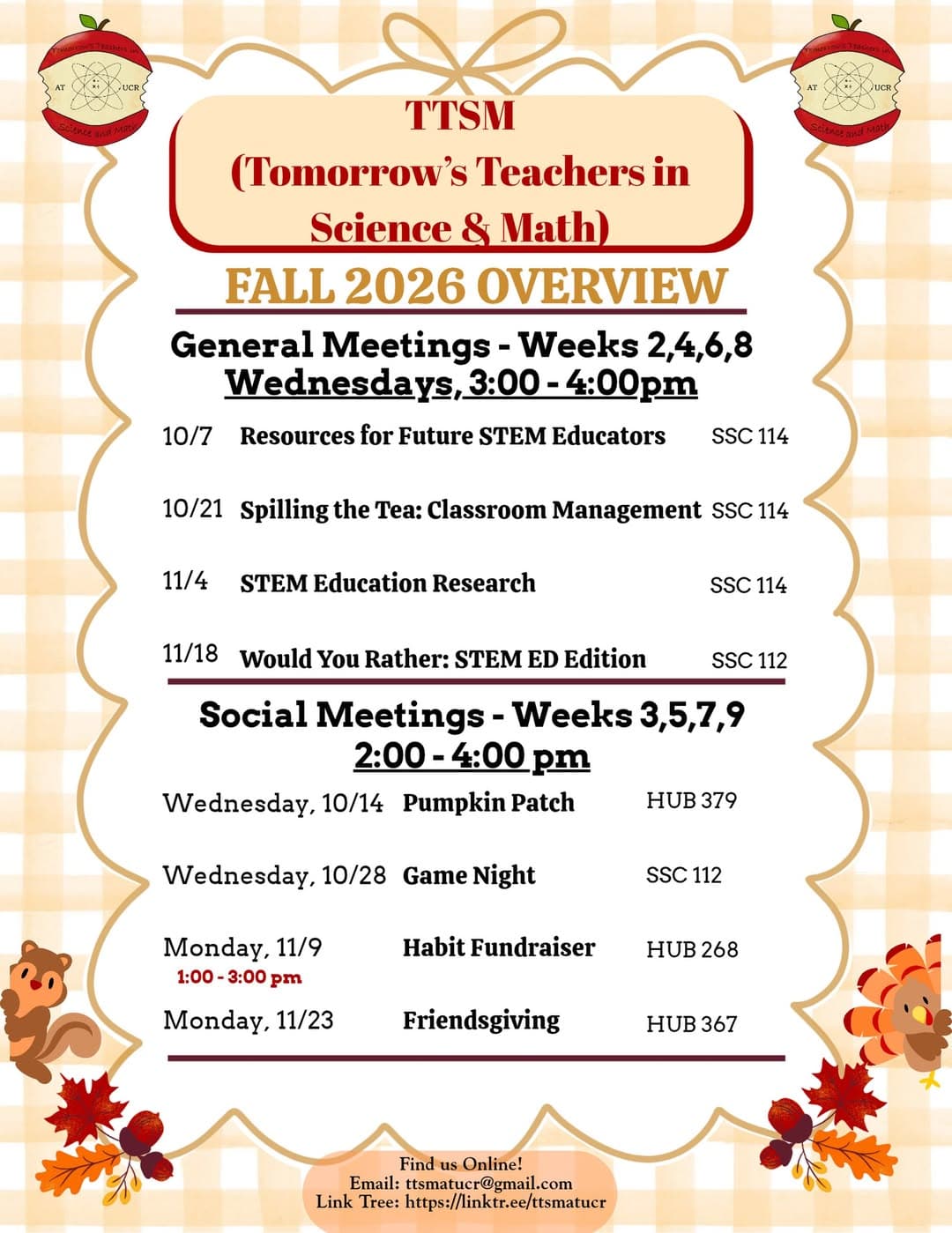 Flyer for Social Meeting: Pumpkin Patch