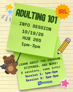 Adulting 101 Info Session - Session 1, Tomorrow flyer