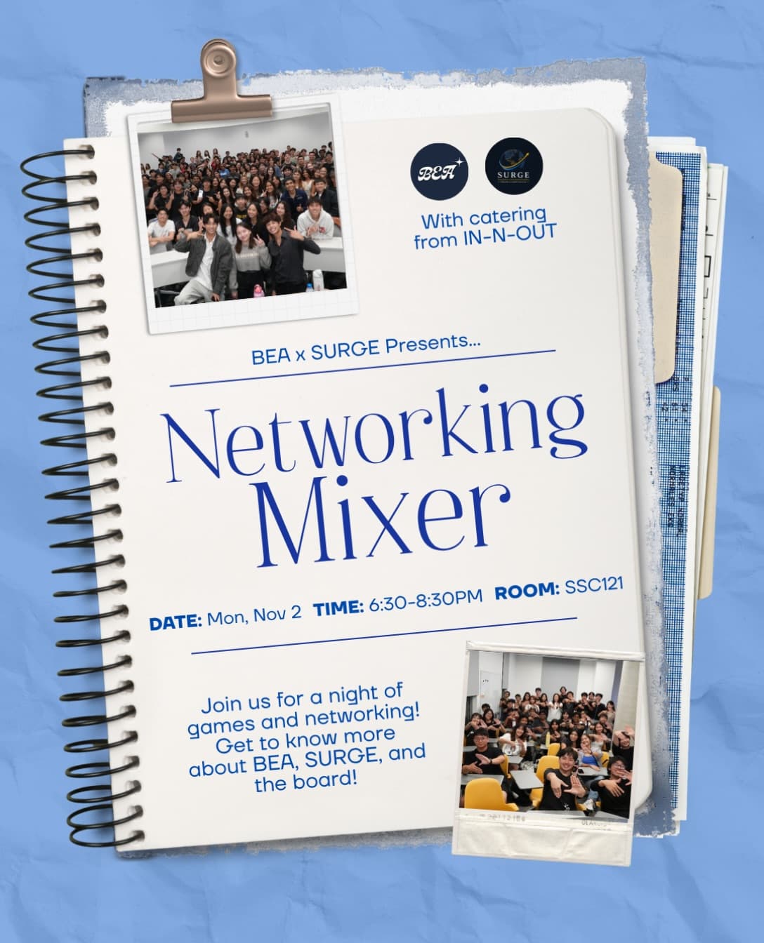 Flyer for BEA × SURGE Networking Mixer