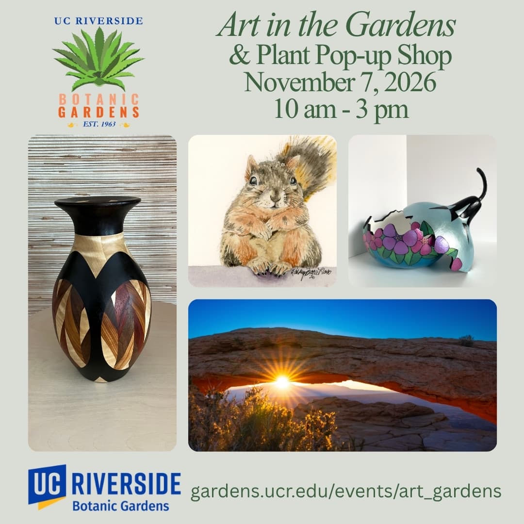 Flyer for Art in the Gardens & Plant Pop-up Shop