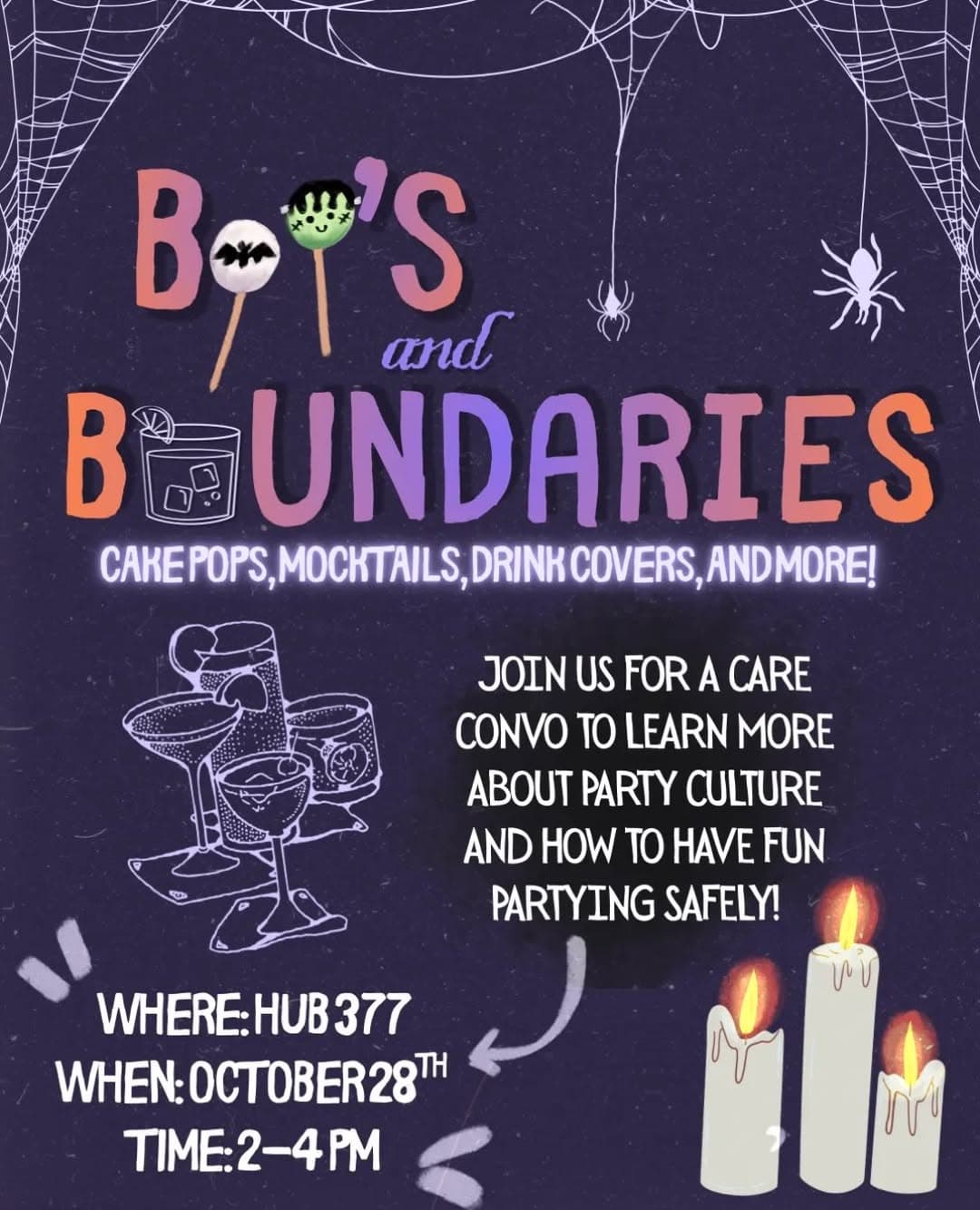 Flyer for CARE Convo: Boo’s and Boundaries