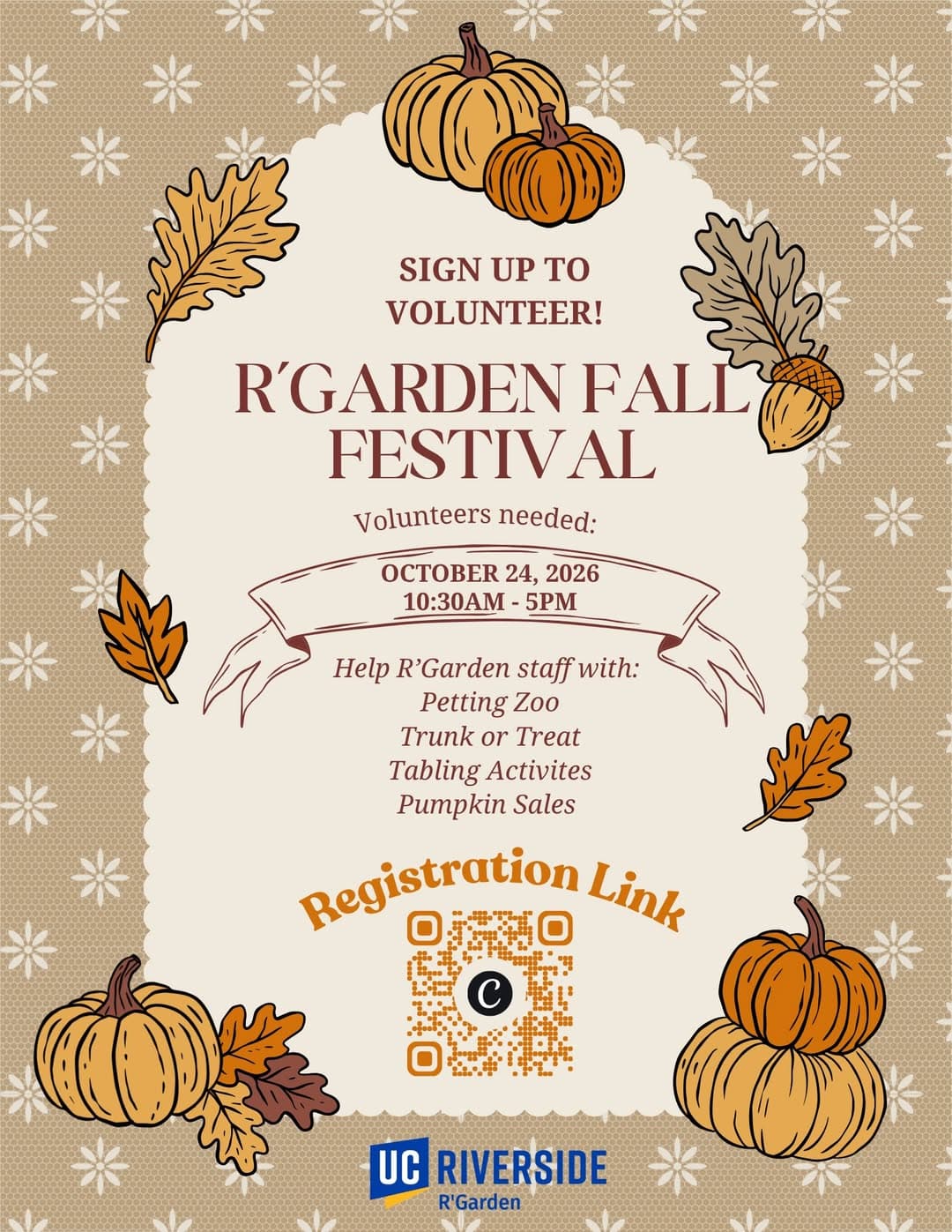 Flyer for R'Garden Fall Festival