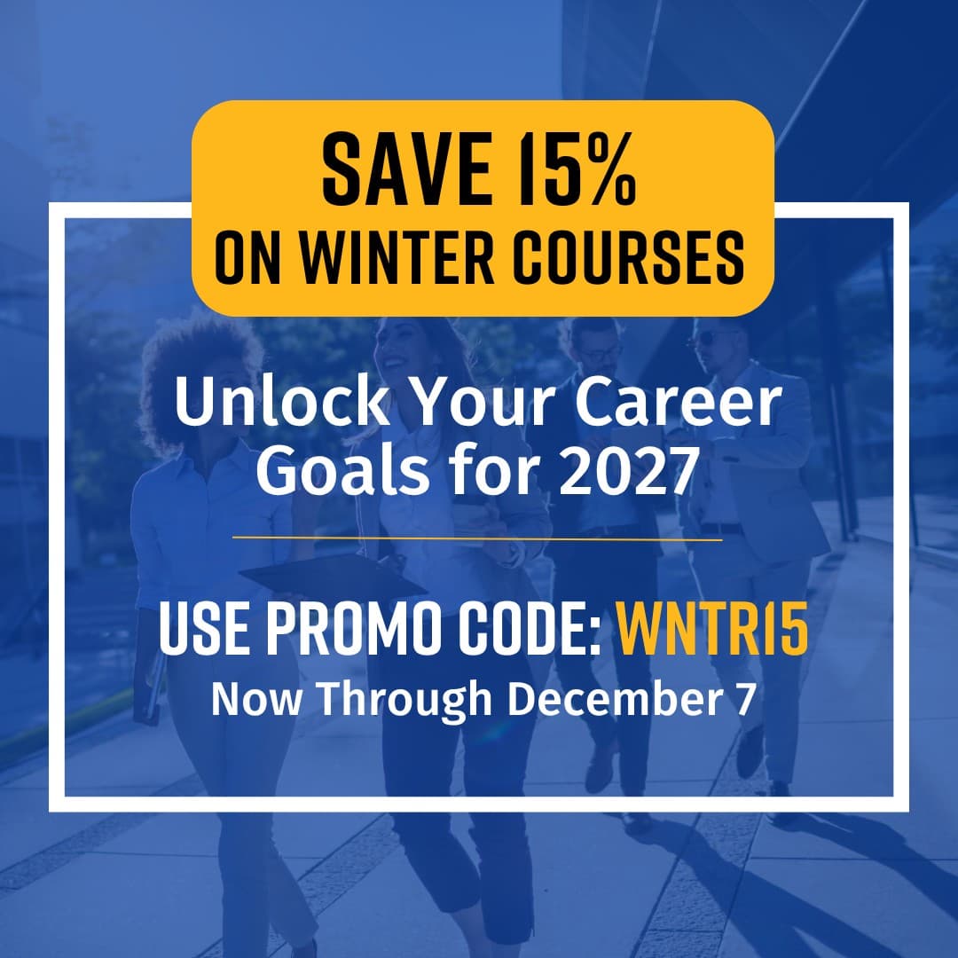 Flyer for Winter Course Enrollment Promo Deadline