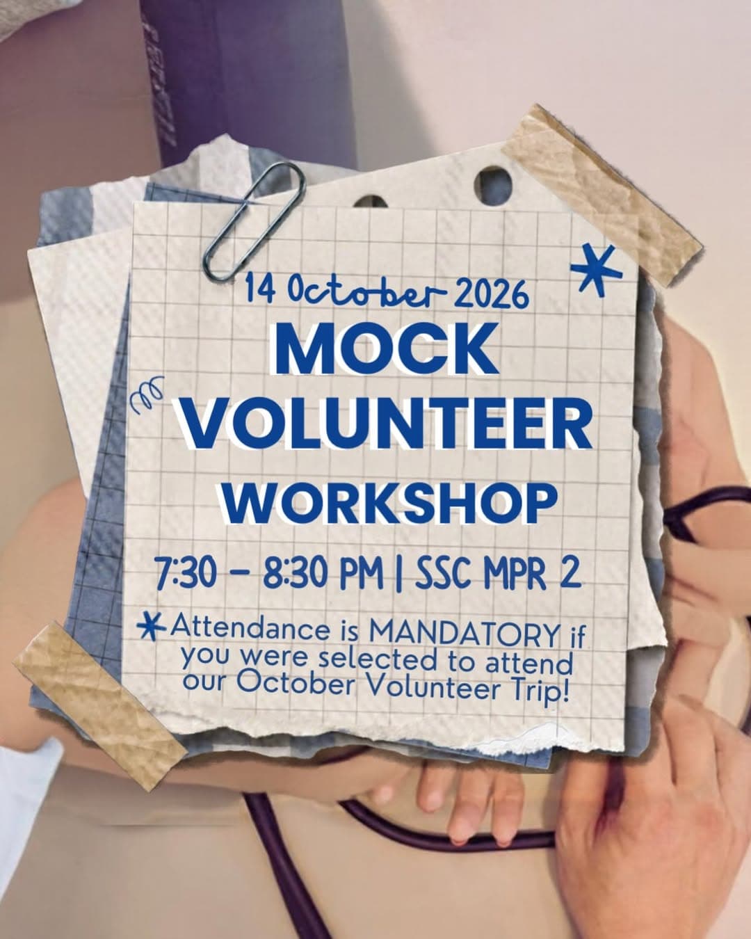 Flyer for Mock Volunteer Workshop
