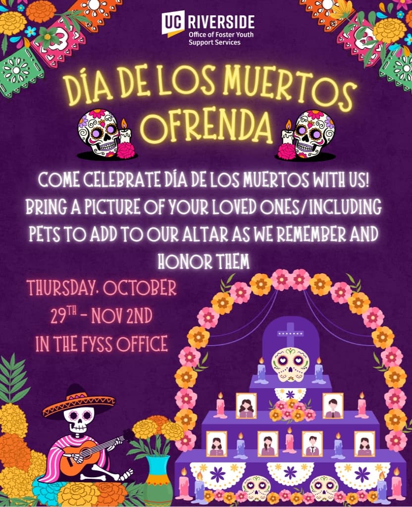 Flyer for Día de los Muertos Ofrenda