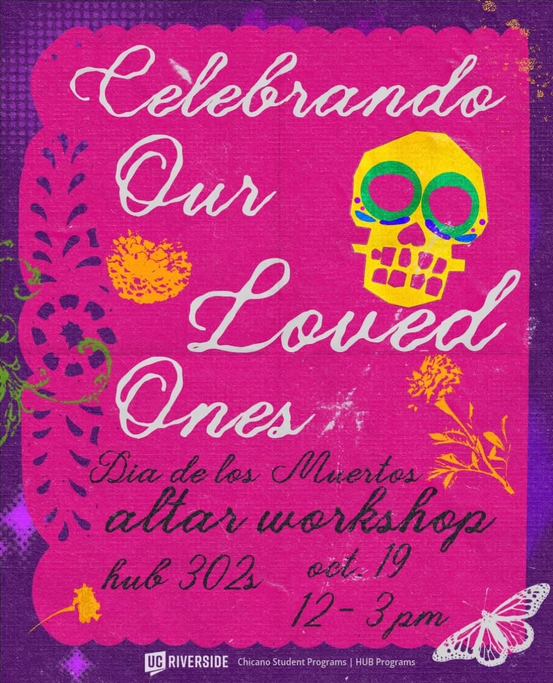 Flyer for Día de los Muertos Altar Workshop