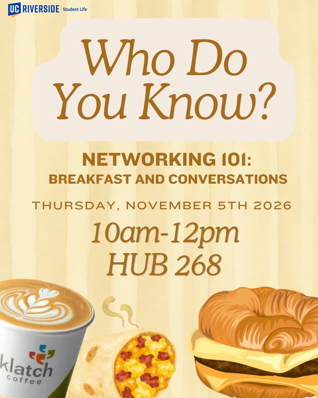 Flyer for Networking 101: Breakfast and Conversations