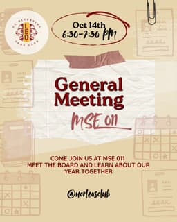 LEOs General Meeting #1, Today flyer