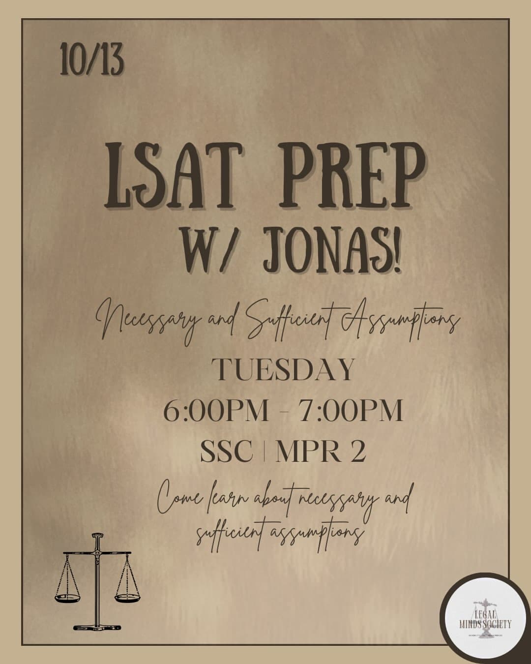 Flyer for LSAT Prep with Jonas
