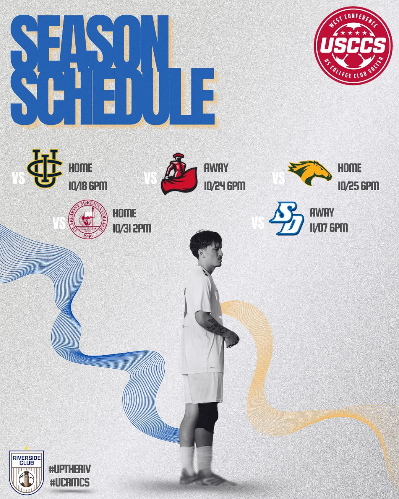 Flyer for UCR Club Soccer vs. Opponent