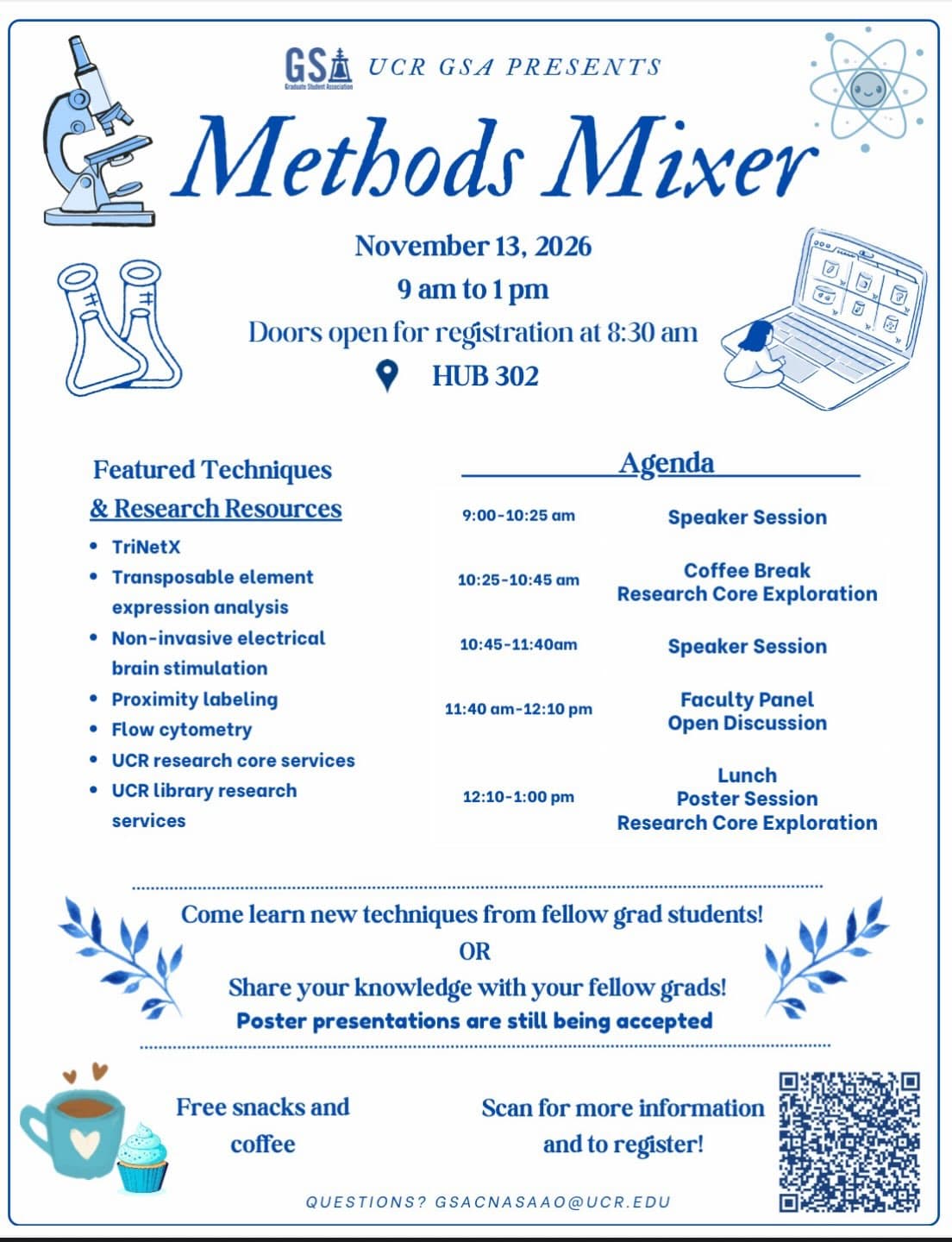Flyer for UCR GSA Methods Mixer