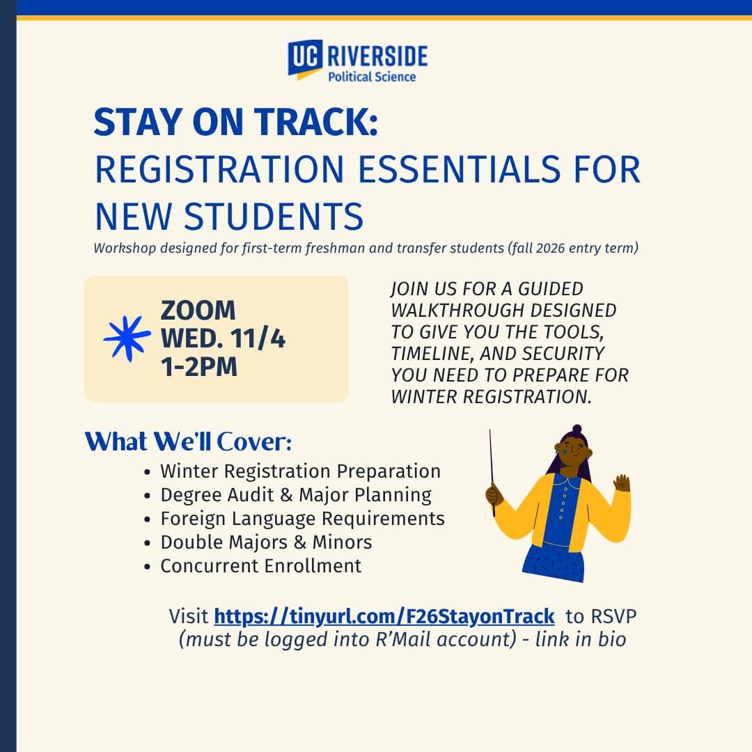 Flyer for Stay on Track: Registration Essentials for New Students