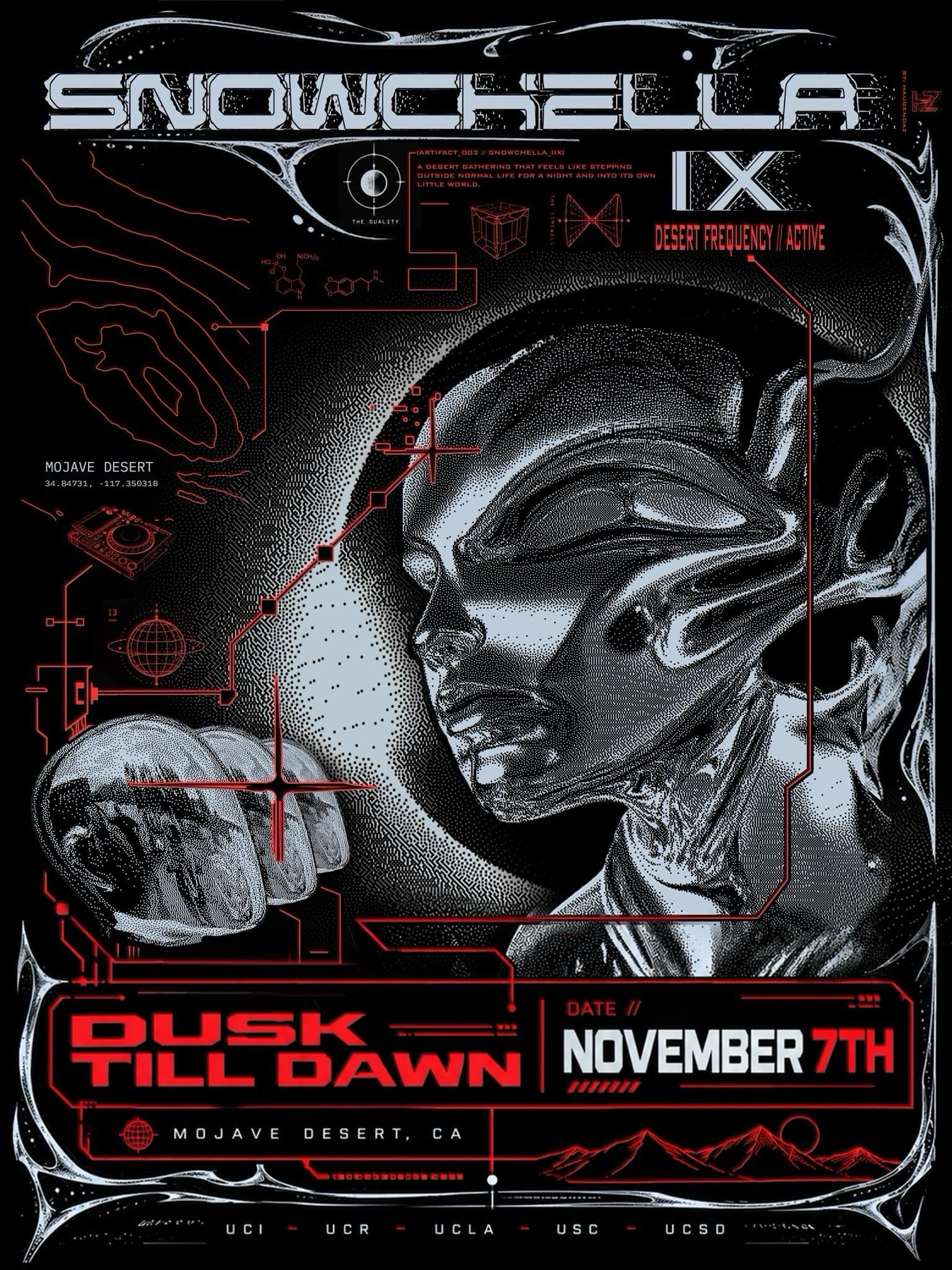 Flyer for Snowchella IX