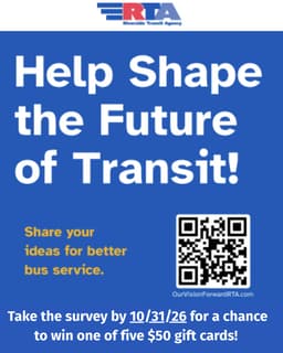 Riverside Transit Agency Survey Deadline, Today flyer