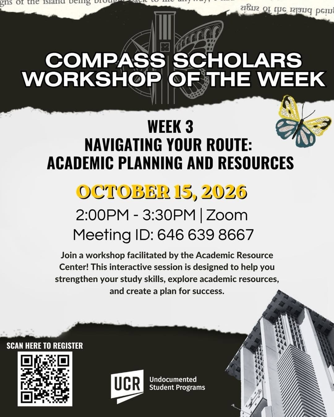 Compass Scholars Workshop: Navigating Your Route: Academic Planning and Resources, Today flyer
